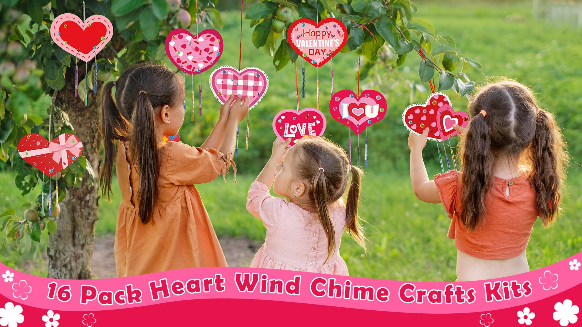 Amazon.com: gisgfim 16 Pack Heart Wind Chime Crafts Kits for Kids